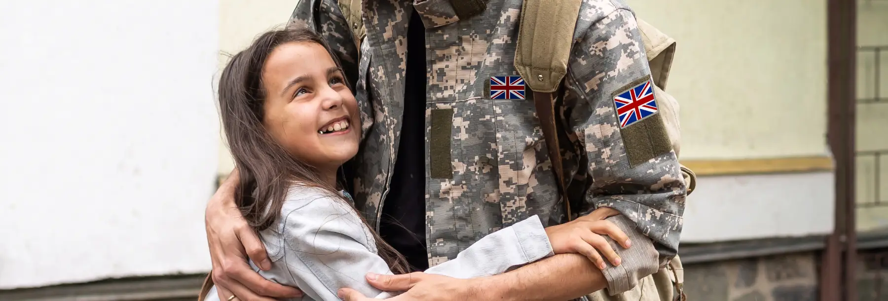 child with a soldier